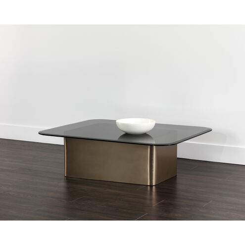 Amadeus 43.25 X 37.5 inch Grey / Antique Brass Coffee Table